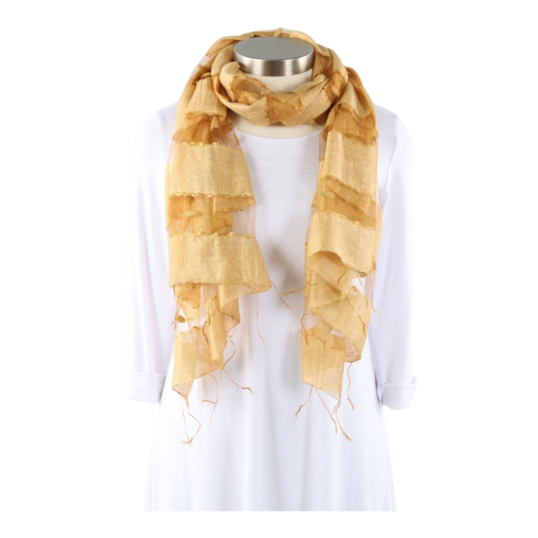 Hand Woven Scarf in Gold by Blue Pacific