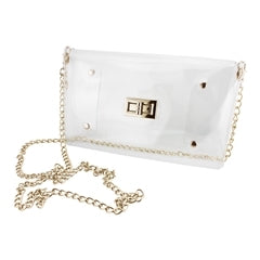 Clear Envelope Game Day Bag with Gold Trim by Capri Designs