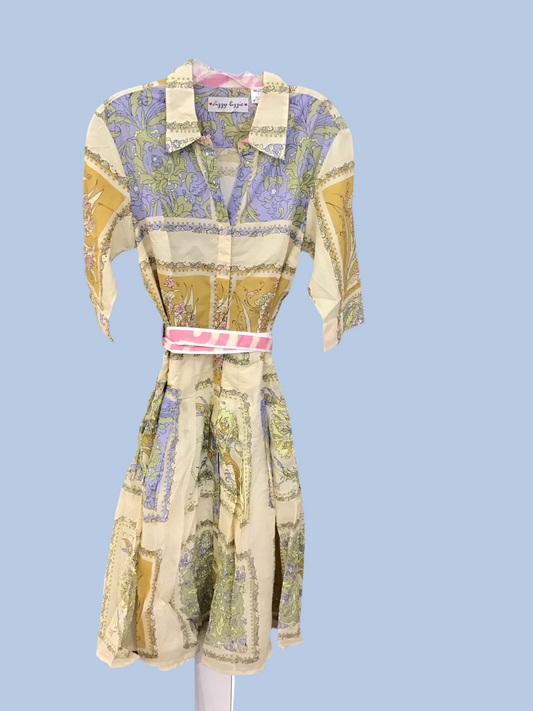 Mrs. Maisel Dress Soft Tile Print Dress by Dizzy Lizzie