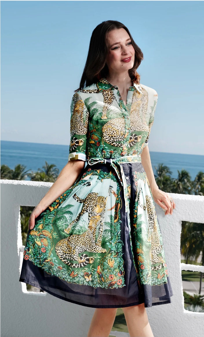 Mrs. Maisel Safari Print Dress by Dizzy Lizzie