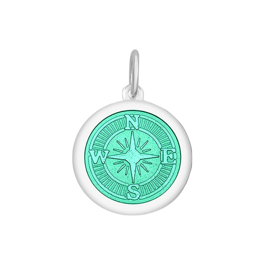 Medium Charm Pendant 27 mm Compass Rose in in Seafoam by LOLA & Company