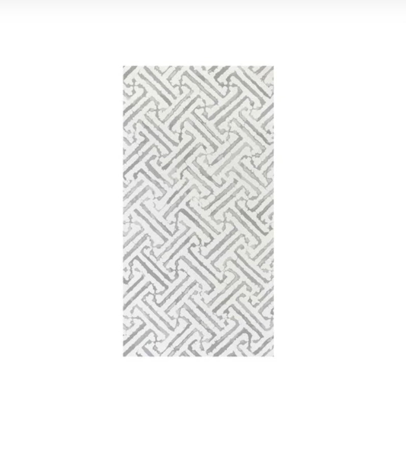 Papersoft Guest Towel in Greek Key Light Gray by Vietri
