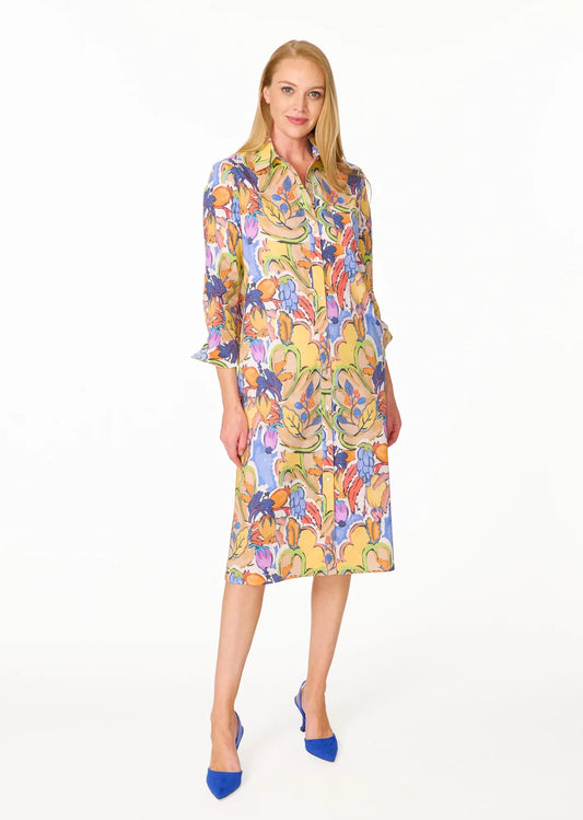 Pull Over Tunic Dress (2707) in Fruit Fancy by Estelle and Finn