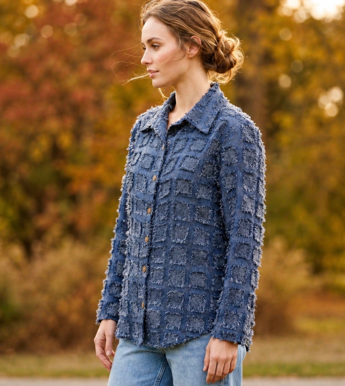 Eyelash Shirt in Denim by Toofan