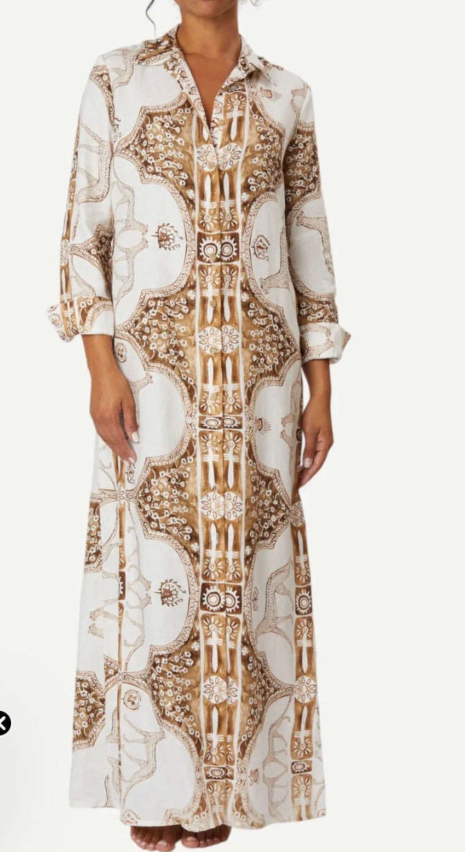 Chemisier Dress in Sahara by Ferdinando