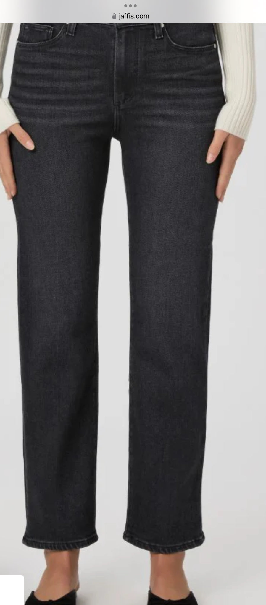 Mason Ankle Jeans in Ink Black by Paige