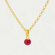 Manhattan Gemstone Pendant Necklace in Rock/ Rose by Dean Davidson
