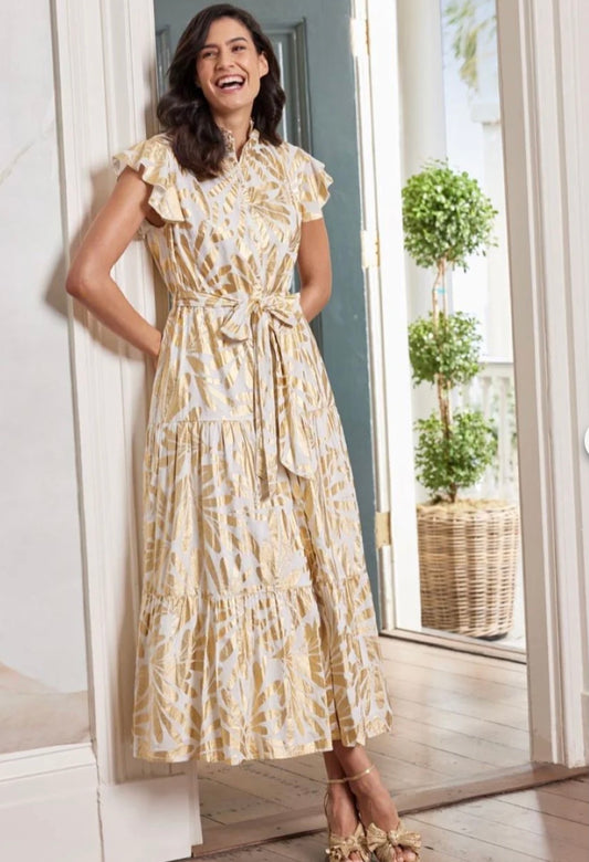 Mirabella Ornamental Leaf Gold Maxi by Jude Connally