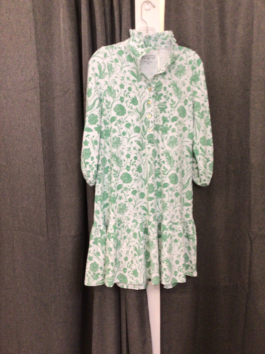 Adara Dress in Green Botanical by Duffield Lane