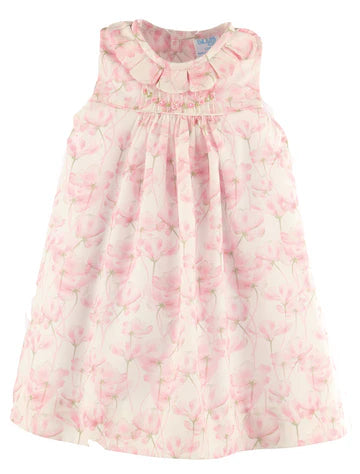 PINK POPPY RUFFLE COLLAR FLORAL DRESS by LULI & Me