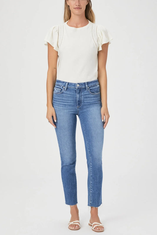 Cindy Raw Hem Flamenco Distressed Jeans by Paige