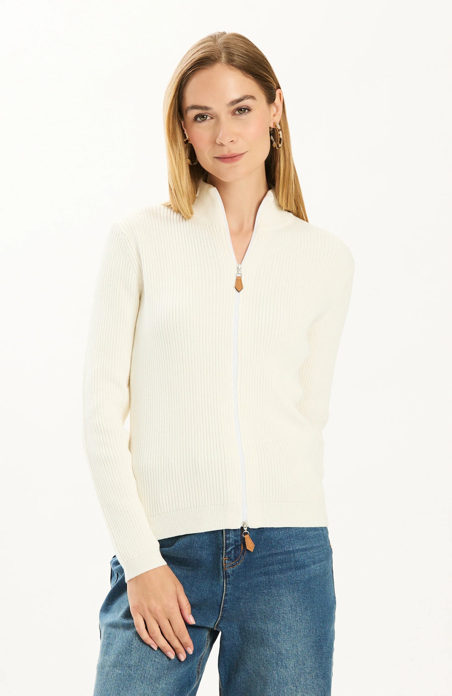 Chatham Rib Cardigan in Ivory by Tyler Böe