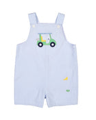 Check Seersucker Shortall With Golf Cart by Florence Eiseman