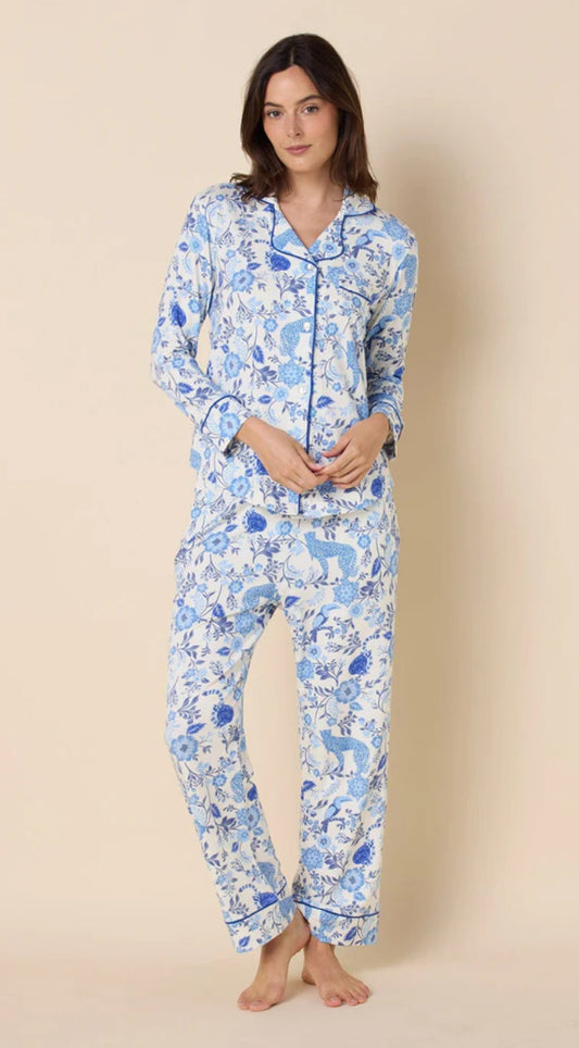 Savannah Soirèe Pima Knit Long Sleeved Pajama by The Cat’s Pajama