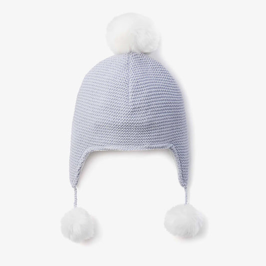 Aviator Hat Pom in Blue by Elegant Baby