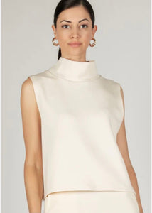 Butter Modal Cowl Neck Sleeveless Top in Eggshell by P. Cill