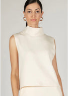 Butter Modal Cowl Neck Sleeveless Top in Eggshell by P. Cill