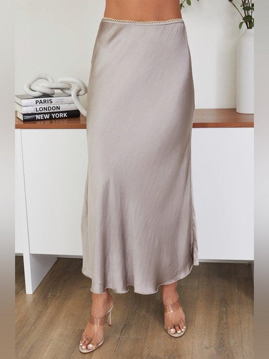 Silky Skirt in Mocha by Milio Milano
