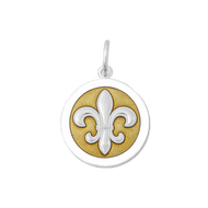 Fleur De Lis in Gold Enamel by Lola Medium