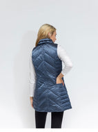 Chevron Quilted Vest in Cadet Blue by My Anorak
