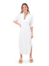 Poppy Caftan in White Terry by Emily McCarthy