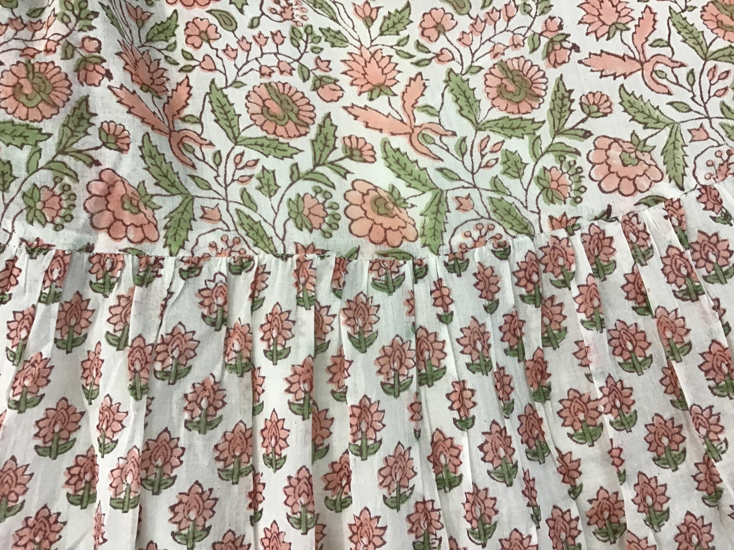 Tiered Skirt in Green/Pink by Dolma