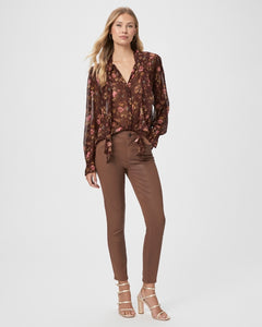 Hoxton Ankle Cognac Luxe Coating Jeans by Paige