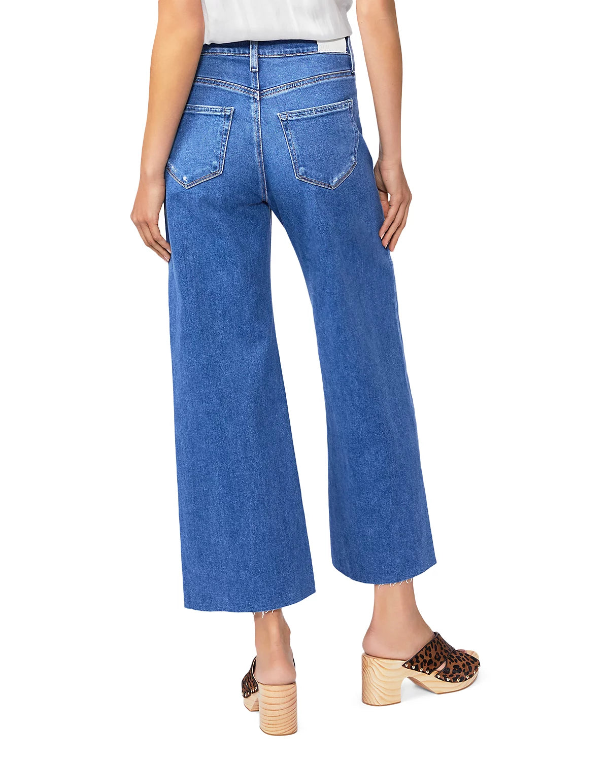 Anessa Ankle Wide Leg in Rock Show Distressed by Paige