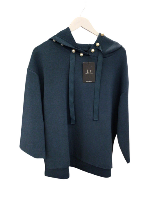 Francine Hoodie With Pearls in Peacock by Joh