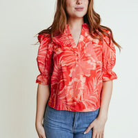 Betsy Blouse in Pink Cabana by LaRoque