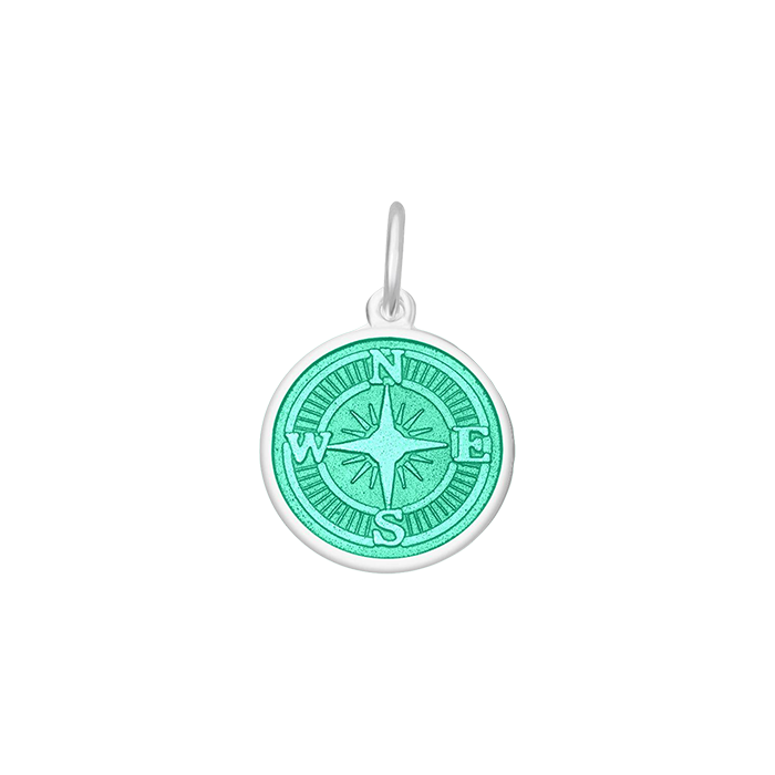 Small Pendant 19mm Compass Rose in Seafoam