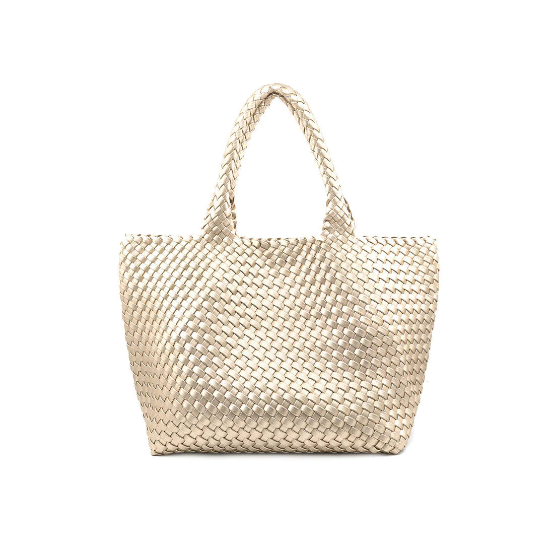 BC Bags Woven Tote in Champagne