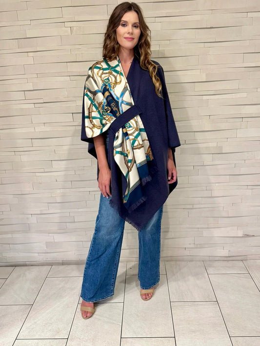 Pull Through Wrap in Blue Stirrup by Stacy Bradley