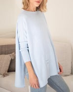 Catalina Crewneck Sweater in Sky by Mersea