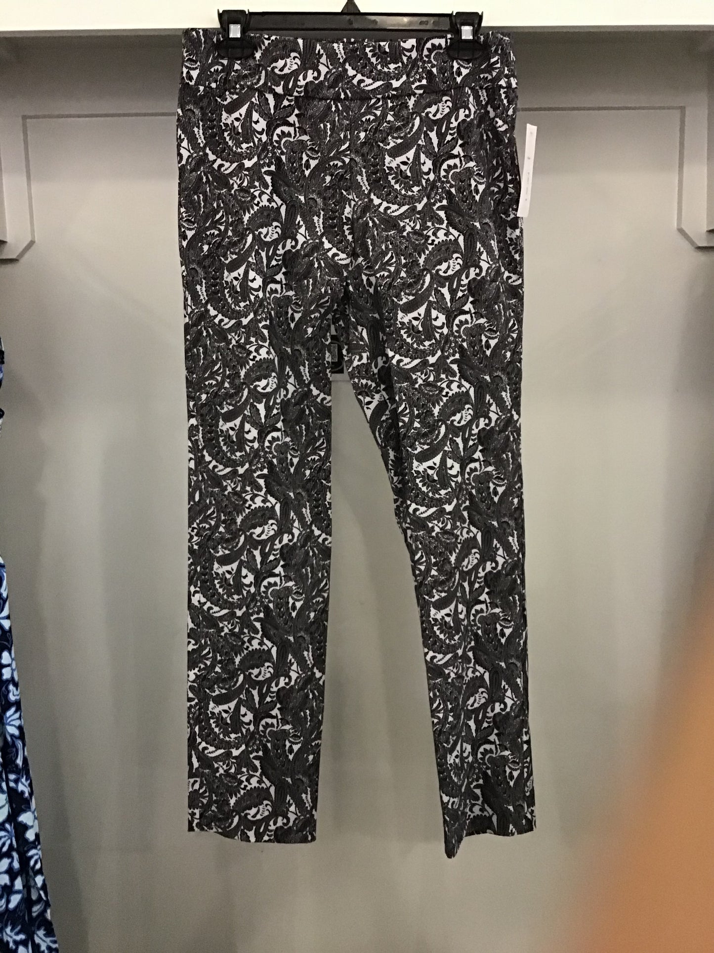 Krazy Larry Black/Grey Patterned Pants P-507