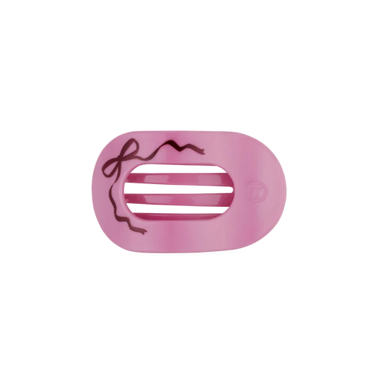 Just Add a Bow Small Flat Round Hair Clip by Teleties