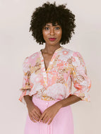 Betsy Blouse in Palm Beach Floral by LaRoque