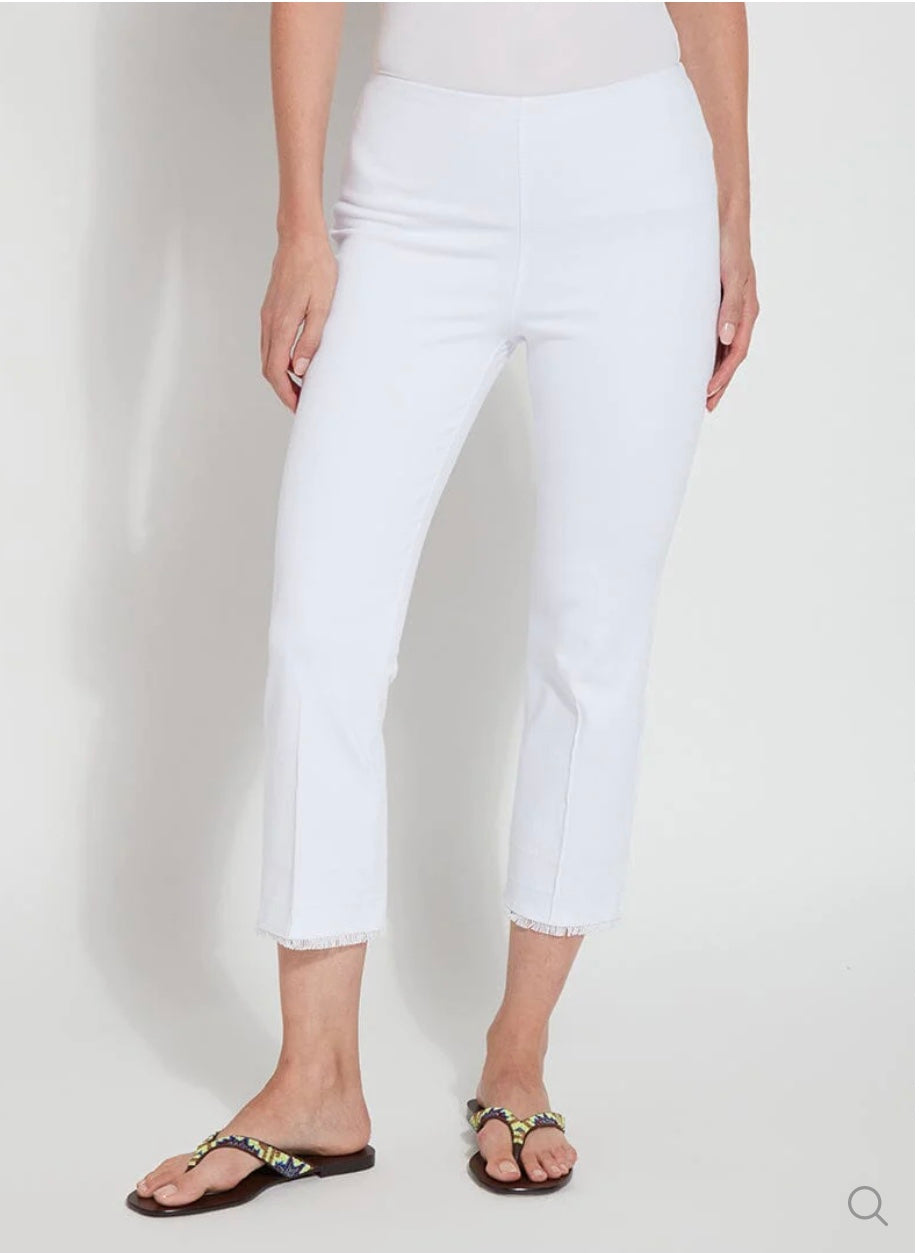 Daria Contrast Hem Denim 2977 in White by Lysse