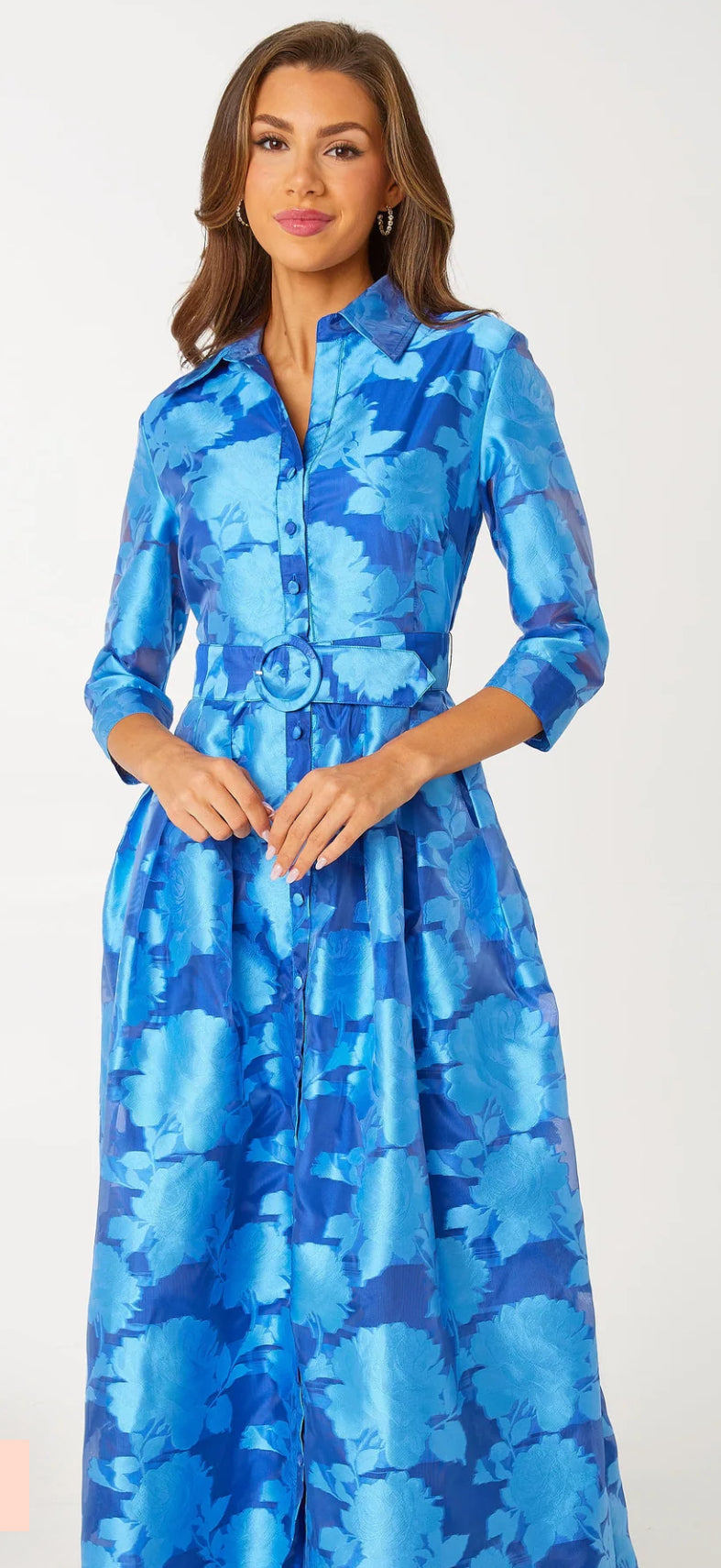 Cecilia Gown Blue Rose Organza Dress by Abbey Glass