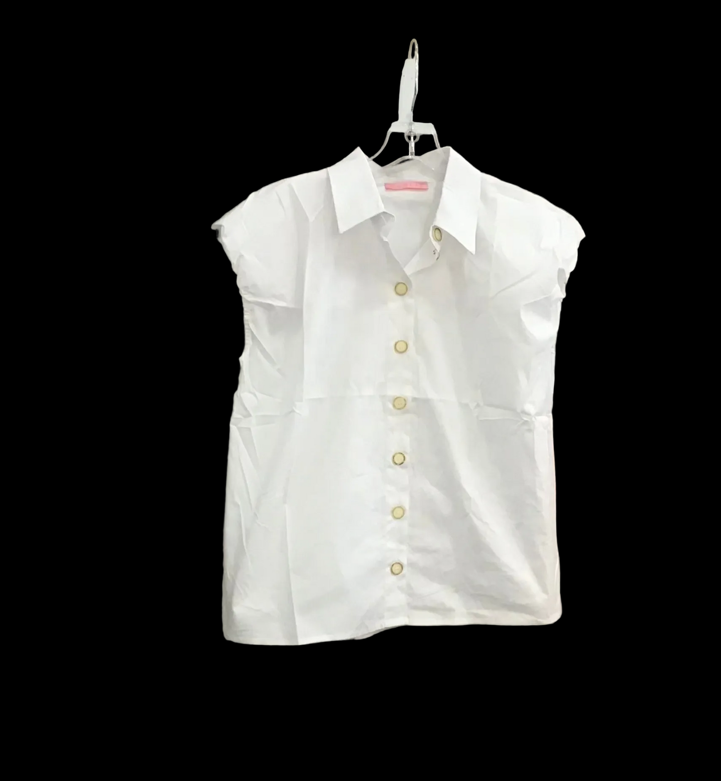 Solid Poplin Bubble Sleeve Buttontop by Karlie