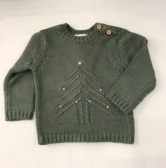 Green Christmas Tree Pullover By Elegant Baby