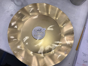 Wavy Dinner Plate in Gold by Sophistiplate