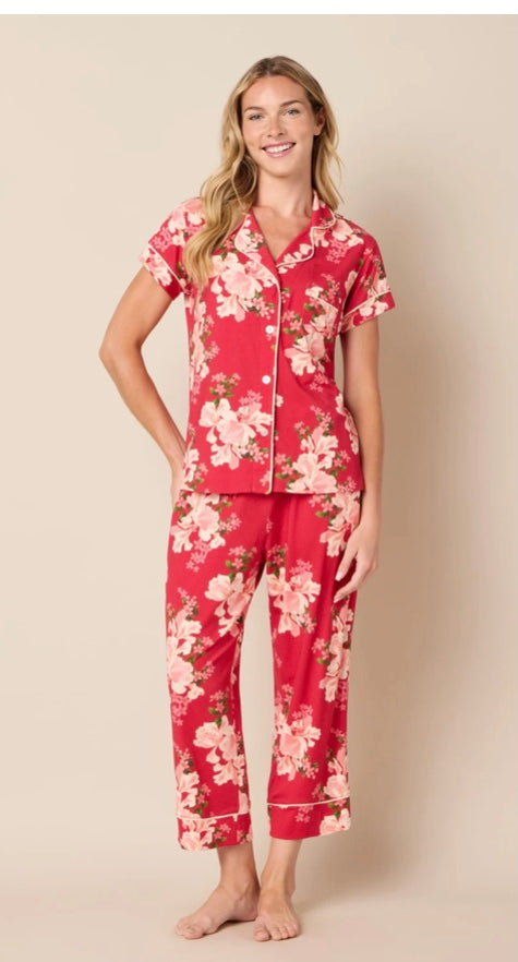 Pima Knit Capri in Fete Florale by Cat’s Pajamas