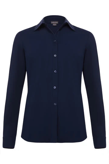 The Sullivan Button Up Shirt in Ink Navy by Ameliora