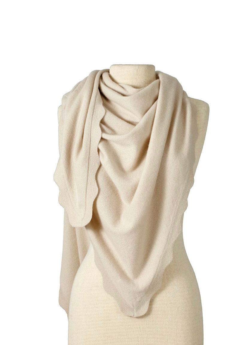 Ruffle Triangle Wrap  by Alpine Cashmere
