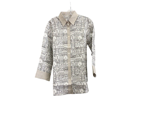 Women’s Button Down Shirt in City Oatmeal by ILinen