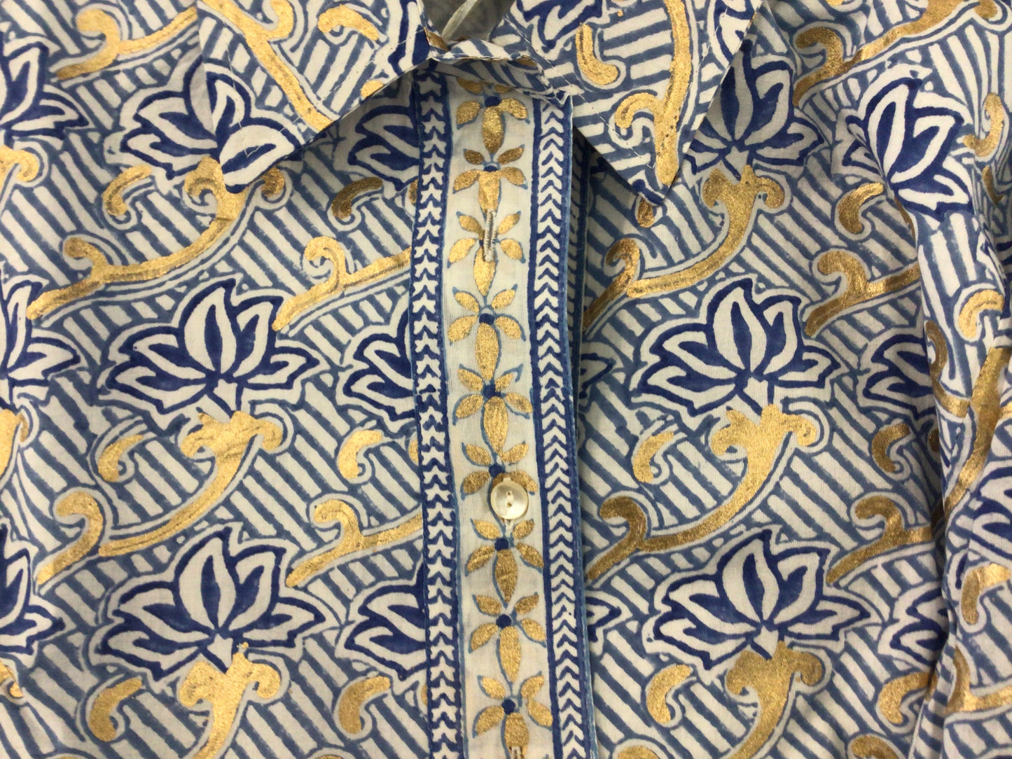 Shirt Dress Maxi in Florence Blue by Oliphant