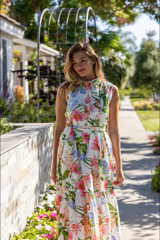 Eloise Dress in Harbor Island Floral by LaRoque
