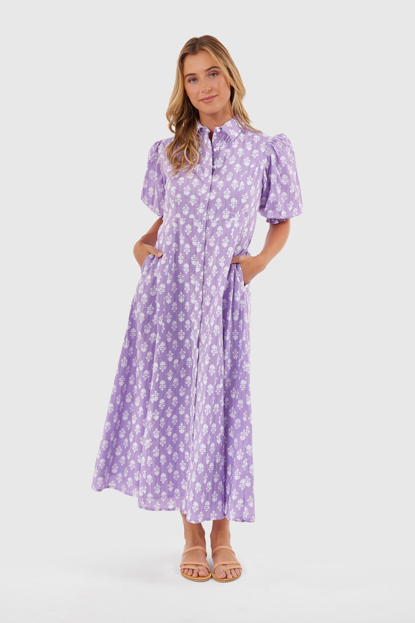 Rosie Dress in Lavender Sprigs by Livro
