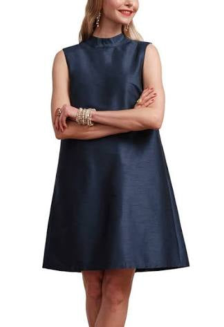 Sleeveless Diplomat Mini Dress in Navy by Frances Valentine